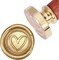 Sweet Heart Wax Seal Stamp, Vintage Brass Head Wooden Hilt Sealing Wax Stamp for Wedding Christmas Party Invitations Envelopes Gift Wrapping